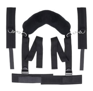 Sportsheets Signature Sex Sling — Black, Adjustable Straps & Detachable Cuffs - SS68114