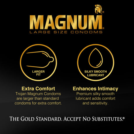 Paradise Marketing Trojan Magnum Gold Collection Condoms — 3 Pack - TJ01987
