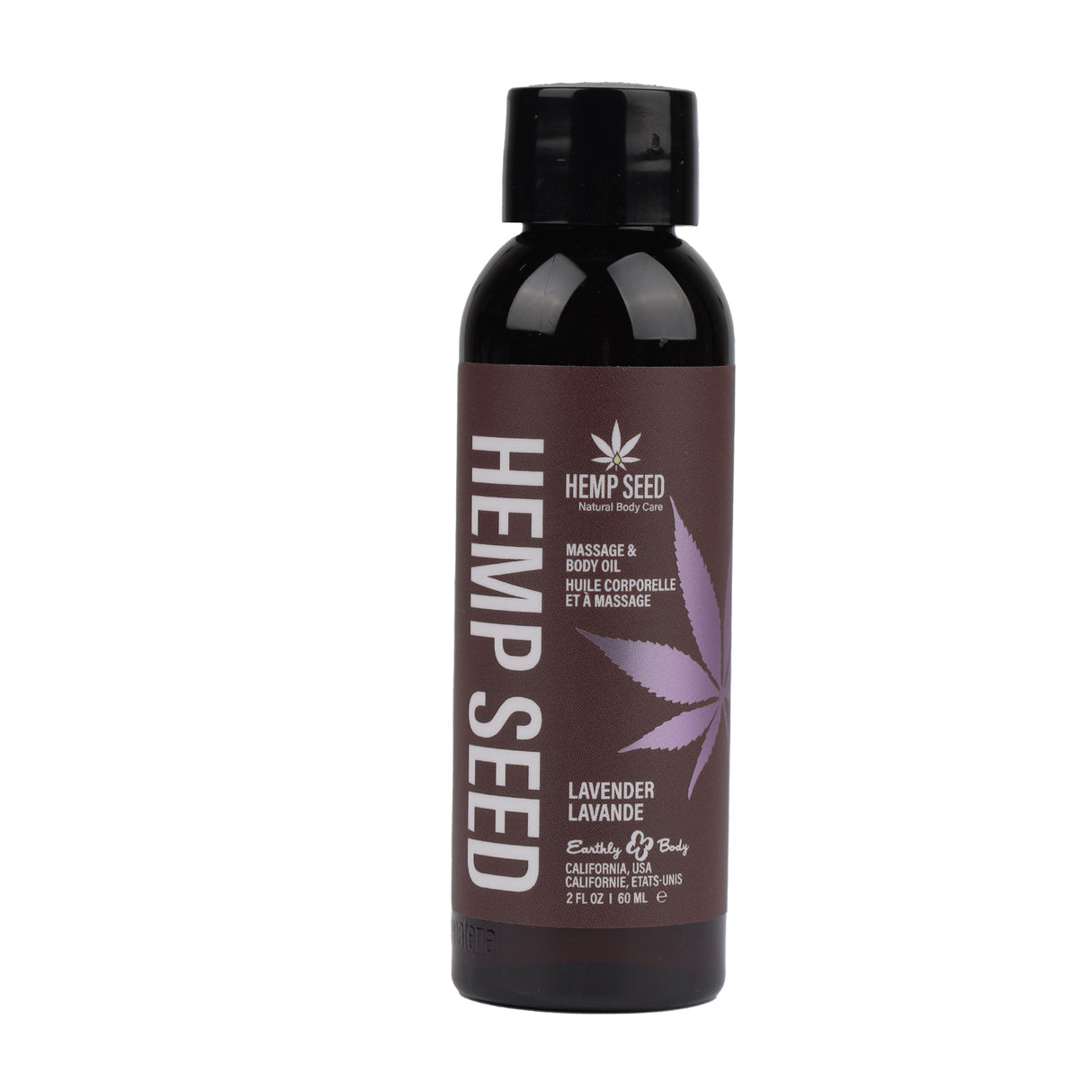 Earthly Body Hemp Seed Massage & Body Oil — Lavender, 2 fl oz - EB-MAS217E