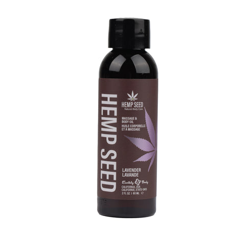 Earthly Body Hemp Seed Massage & Body Oil — Lavender, 2 fl oz - EB-MAS217E