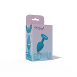Gemma Clear Iridescent Gem Teal Silicone Plug - S