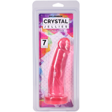 Doc Johnson Crystal Jellies Realistic Dildo — 7 in Pink - DJ0288-43-CD
