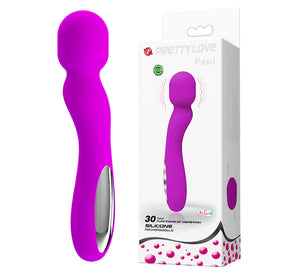 Pretty Love Paul USB Rechargeable Wand Vibrator — Fuchsia - BI-014313