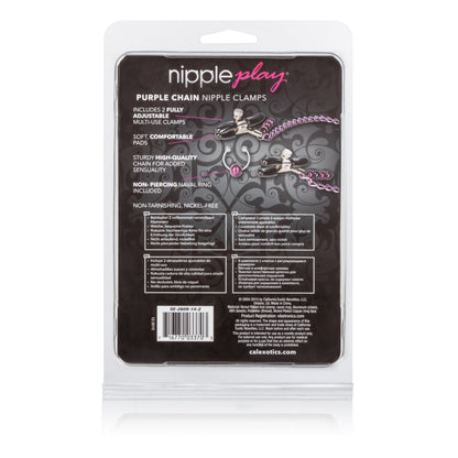 Purple Chain Nipple Clamps by CalExotics