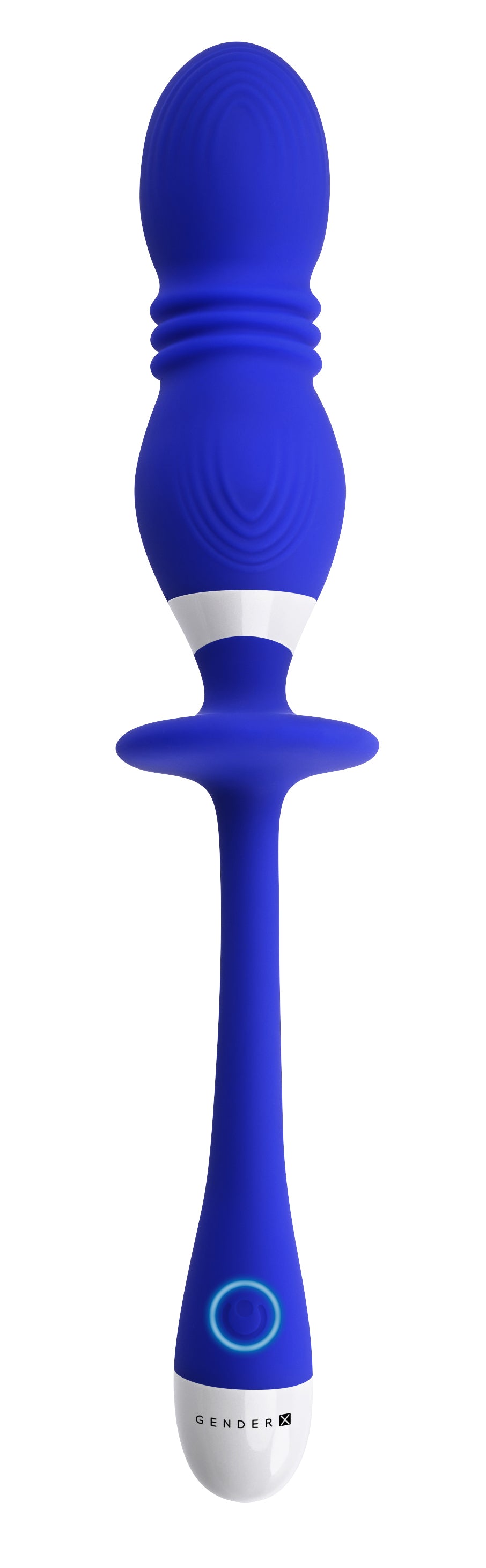 Evolved Novelties Play Ball — Thrusting Double-Orb Anal Toy, Blue - GX-RS-9215-2