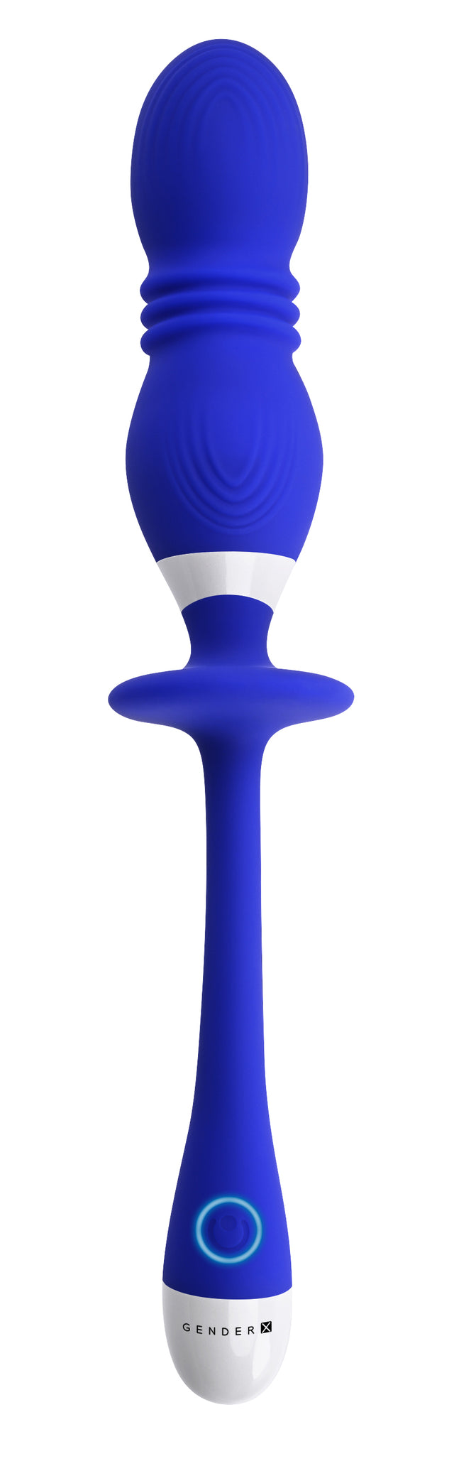 Evolved Novelties Play Ball — Thrusting Double-Orb Anal Toy, Blue - GX-RS-9215-2