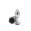 nsnovelties Rear Assets Rose Small Anal Plug — Black, Aluminum - NSN-0965-13