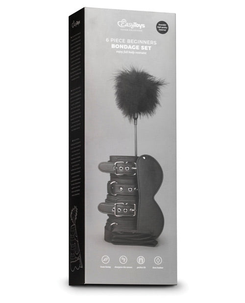 Easy Toys Beginners 6 Piece Beginners Bondage Set - Black by Easy Toys