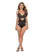 Pride Lace Teddy w/Rainbow Side Straps Black L/XL by Escante