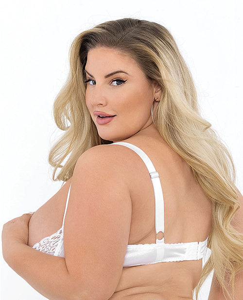 Lace Bra w/Underwire Boning Cups White 40 by Escante