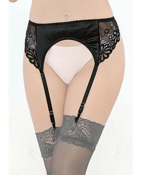 Satin & Lace Garterbelt Black LG by Escante