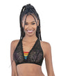 Pride Lace Rainbow Strappy Top Black O/S by Escante