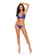 Sapphire Dreams Feather Lace Bralette w/Thong 2 pc Set - Royal M/L by Escante