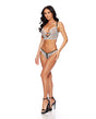 Embroidered Bralette w/Open Crotch Panty - Ivory LG by Escante