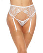Evelyn Lace Garter Belt - White SM by Escante