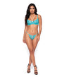 Pearl Obsession Lace Bra & Pearl Crotch Panty 2 pc Set - Frosted Mint SM by Escante