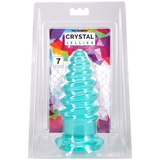 Doc Johnson Crystal Jellies Anal Twist — 7-Inch Teal - DJ0289-18-CD