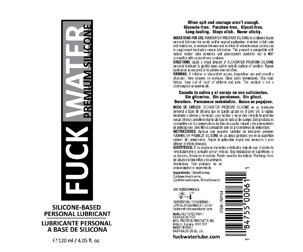 Fuck Water Premium Silicone Lubricant - 4 Fl. Oz. by Fuck Water