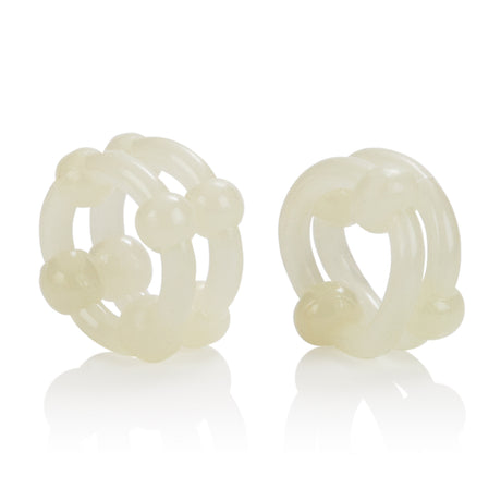 CalExotics Island Rings Double Stacker Glow-in-the-Dark Erection Enhancer (Pair) - SE1437002