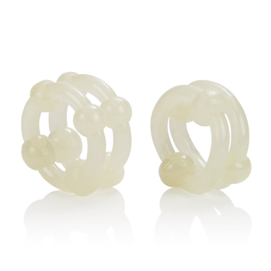 CalExotics Island Rings Double Stacker Glow-in-the-Dark Erection Enhancer (Pair) - SE1437002