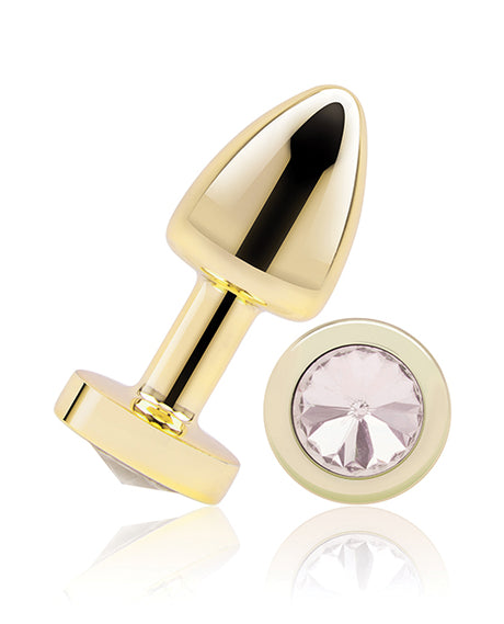 Gemsations Metal Butt Plug — Bling Bling Gold, 2.04 in