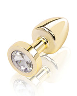 Gemsations Metal Butt Plug — Bling Bling Gold, 2.04 in