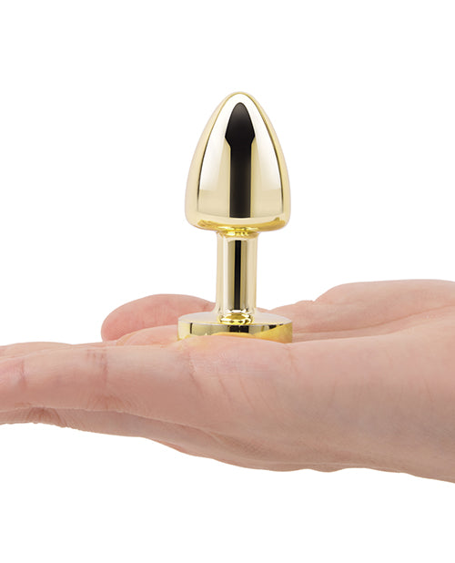 Gemsations Metal Butt Plug — Bling Bling Gold, 2.04 in