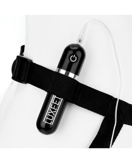 Lux Fetish 6.5" Realistic Vibrating Dildo & Strap-On Harness Set