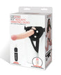 Lux Fetish 8.5" Realistic Vibrating Dildo w/Strap On Harness Set by Lux