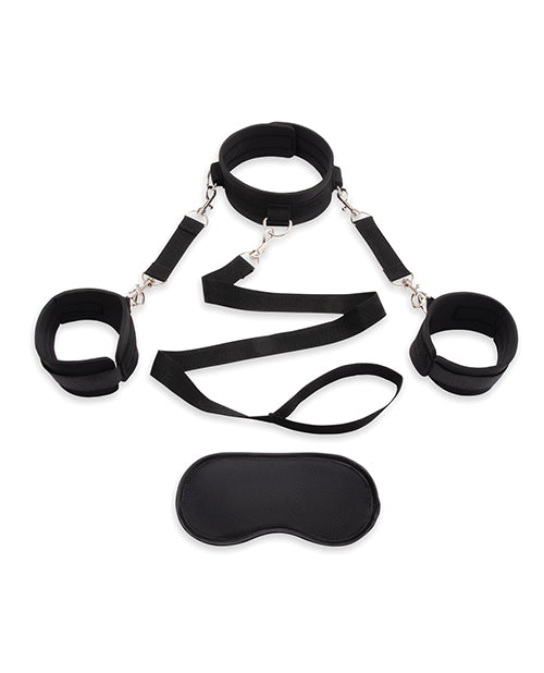 Lux Fetish Collar & Leash Set with Removable Cuffs