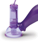 Lux Fetish Vibrating Nipple Suckers with Wired Remote — Purple