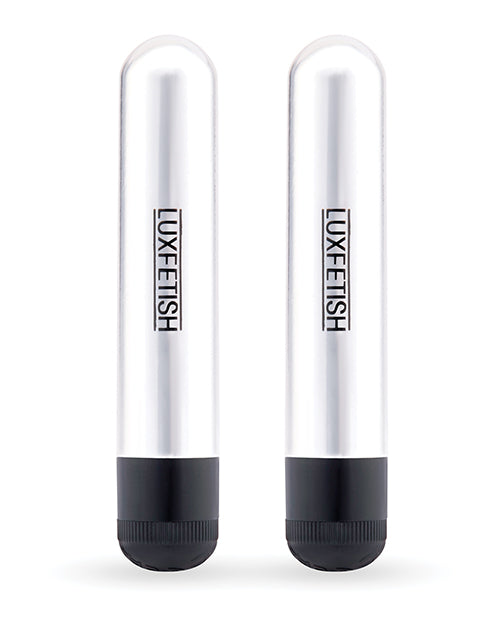 Lux Fetish Vibrating Nipple Suckers with Quick-Release, Pink/Purple
