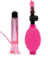 Lux Fetish Vibrating Clitoral Pump with Quick-Release, Pink