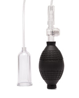 Lux Fetish Clitoral Pump with Quick-Release Valve, Clear/Black