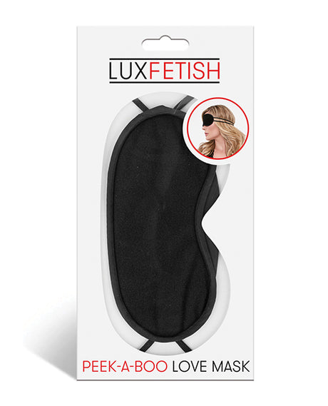 Lux Fetish Peek a Boo Love Mask - Black by Lux