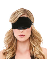 Lux Peek-A-Boo Love Mask Blindfold — Black
