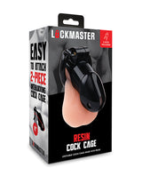 Lockmaster 4" Resin Cock Cage - Black by Lockmaster
