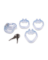 Lockmaster 3.5" Side Lock See Thru Chastity Cage - Clear by Lockmaster