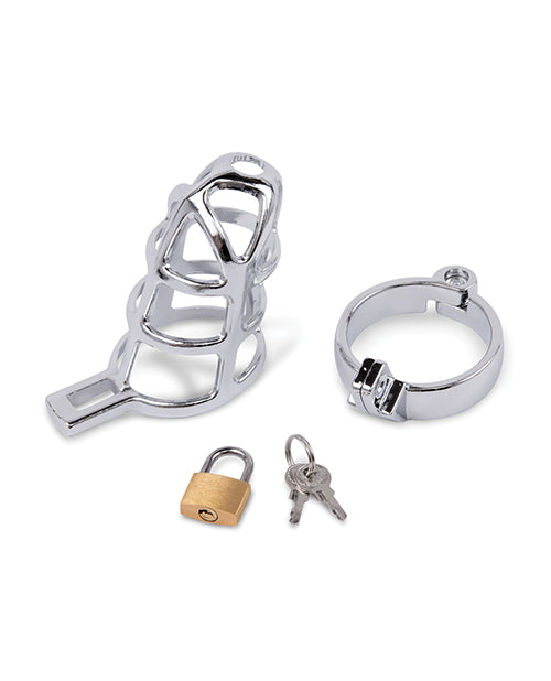 Lockmaster 3.75" Stainless Steel Prisoner Cock Cage - Silver by Lockmaster