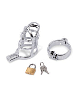 Lockmaster 3.75" Stainless Steel Prisoner Cock Cage - Silver by Lockmaster