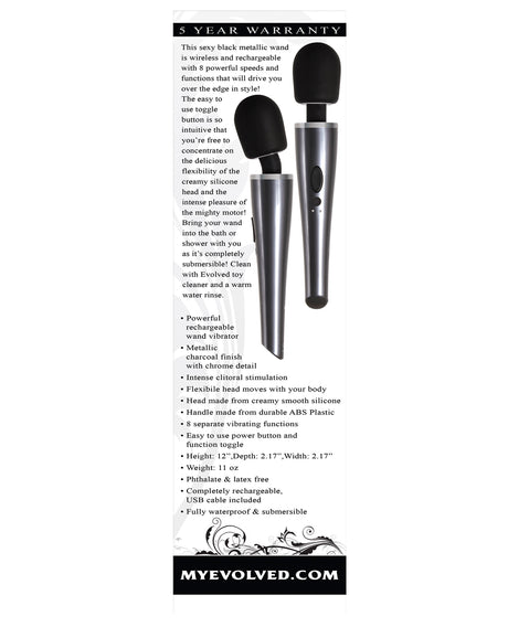 Evolved Mighty Metallic Wand - Gray/Black by Evolved