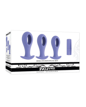 Evolved Hole Punch Anal Plug Set - Purple Set of 3 by Evolved