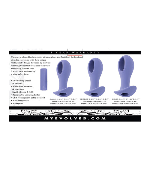 Evolved Hole Punch Anal Plug Set — Purple (Set of 3)