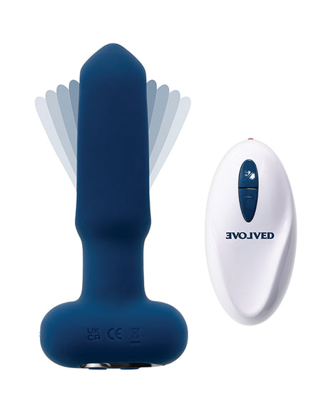 Evolved Flapper Remote-Control Clit Tickler & Vibrator, Blue