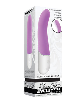 Evolved Slip of the Tongue G-Spot Vibrator - Purple/White by Evolved