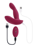 Evolved Come On Over Curved Stimulator with Remote — Burgundy