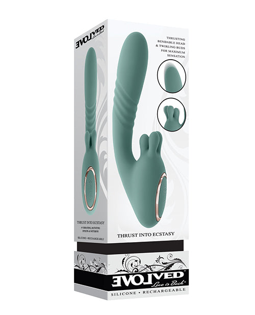 Evolved Thrust into Ecstasy Thrusting Rabbit Vibrator - Mint by Evolved
