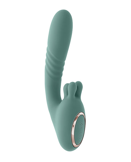 Evolved Thrust into Ecstasy Thrusting Rabbit Vibrator - Mint by Evolved