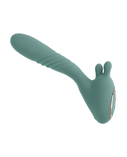 Evolved Thrust into Ecstasy Thrusting Rabbit Vibrator - Mint by Evolved