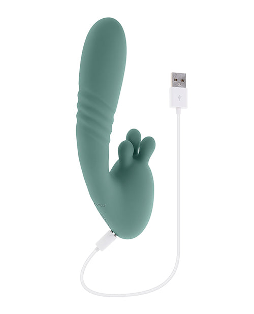 Evolved Thrust into Ecstasy Thrusting Rabbit Vibrator - Mint by Evolved